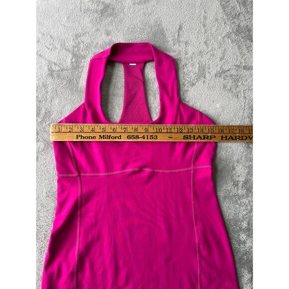 Lululemon Racerback Tank Top Womens 10 Pink Workout Stretchy Yoga Lounge Running - Picture 15 of 16